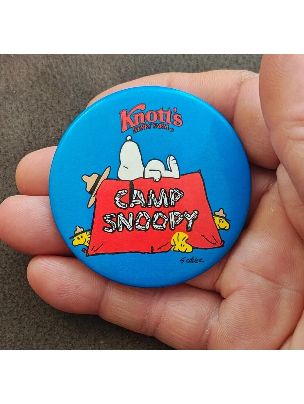 1983 Knott’s Berry Farm Camp Snoopy Promotional Pinback Button